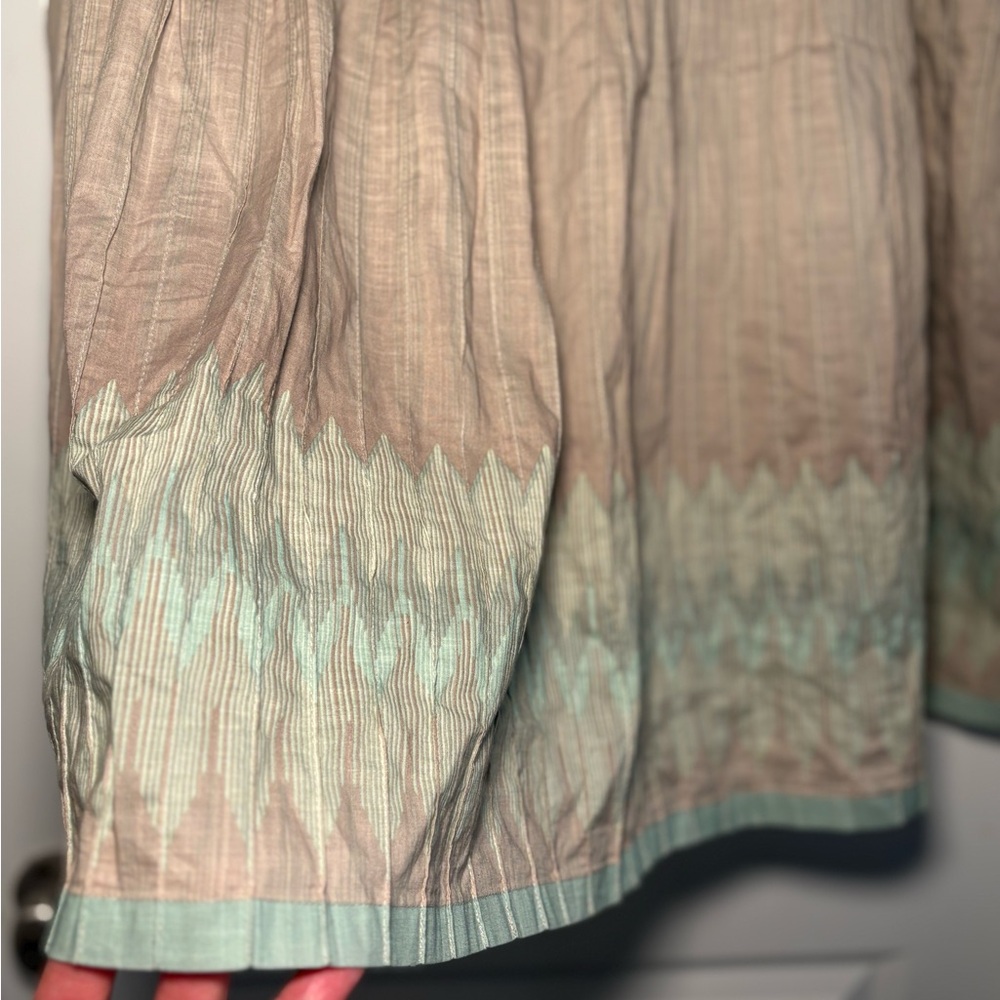 Ellen Tracy Earth-Tone Maxi Skirt with Decorative Hem 14 Kentucky Derby Skirt, - Picture 5 of 8